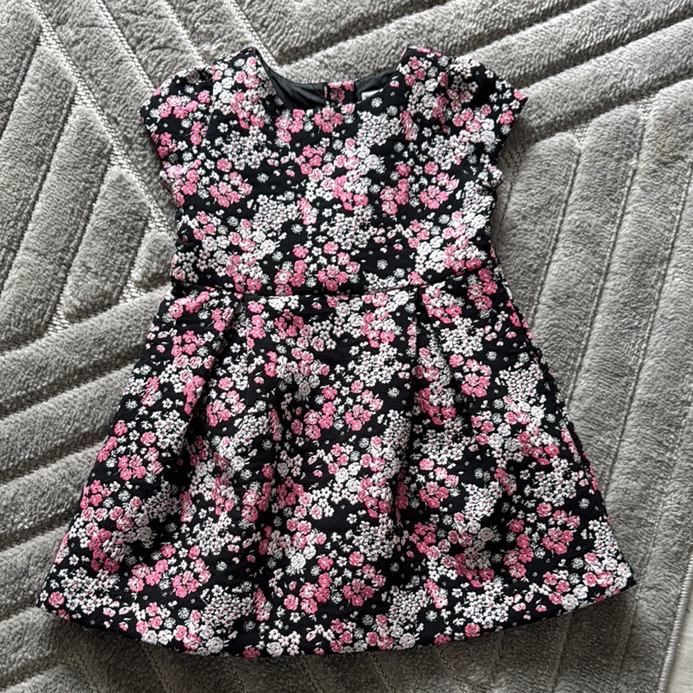 Janie and Jack Pink and Black Pleated A-Line Sundress